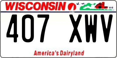 WI license plate 407XWV