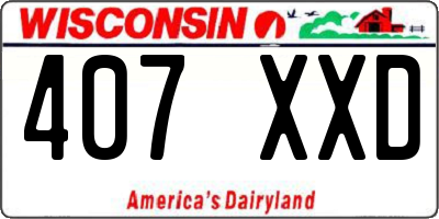 WI license plate 407XXD