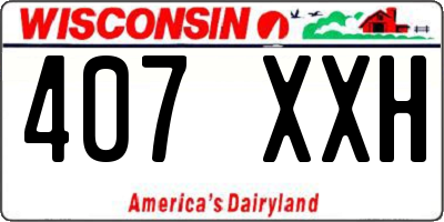 WI license plate 407XXH