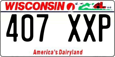 WI license plate 407XXP