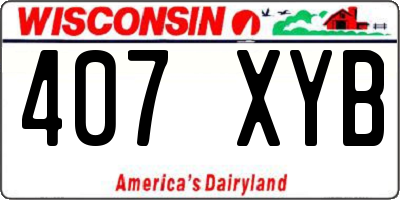 WI license plate 407XYB