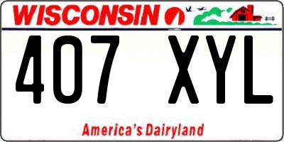 WI license plate 407XYL