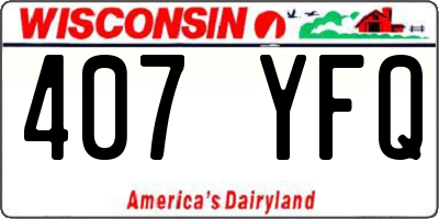 WI license plate 407YFQ