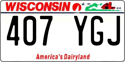 WI license plate 407YGJ