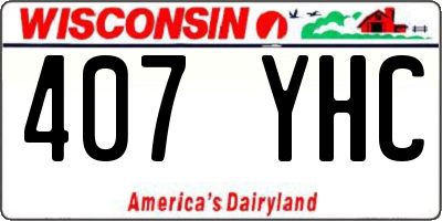 WI license plate 407YHC