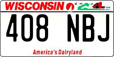 WI license plate 408NBJ