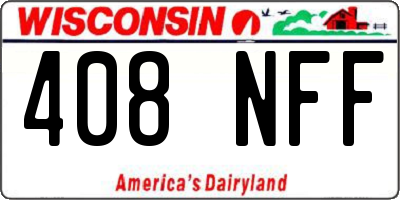 WI license plate 408NFF