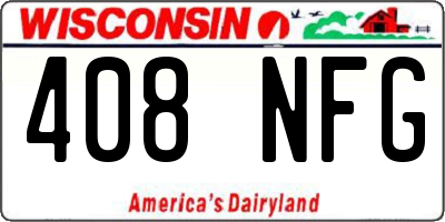 WI license plate 408NFG