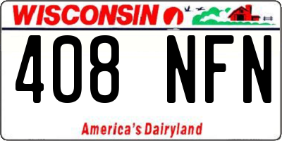 WI license plate 408NFN