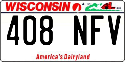 WI license plate 408NFV