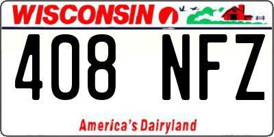 WI license plate 408NFZ