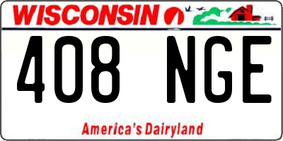 WI license plate 408NGE