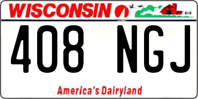 WI license plate 408NGJ
