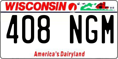 WI license plate 408NGM