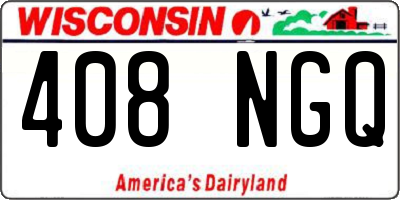 WI license plate 408NGQ