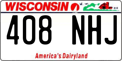 WI license plate 408NHJ