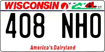 WI license plate 408NHO