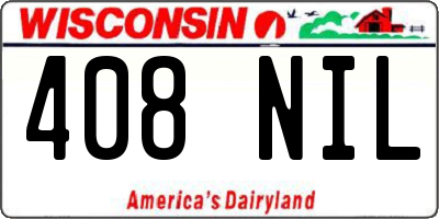 WI license plate 408NIL