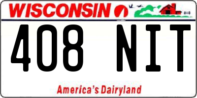 WI license plate 408NIT