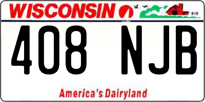WI license plate 408NJB