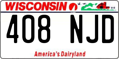 WI license plate 408NJD