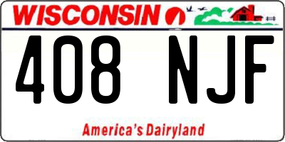 WI license plate 408NJF