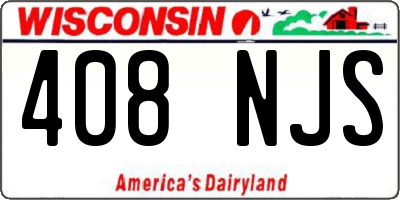 WI license plate 408NJS