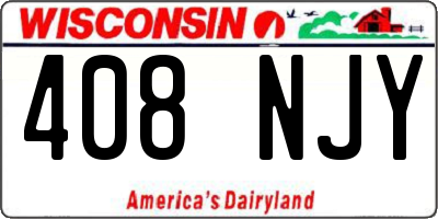 WI license plate 408NJY
