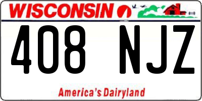 WI license plate 408NJZ