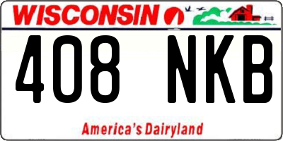 WI license plate 408NKB