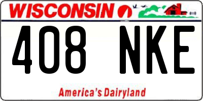 WI license plate 408NKE