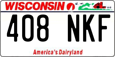 WI license plate 408NKF