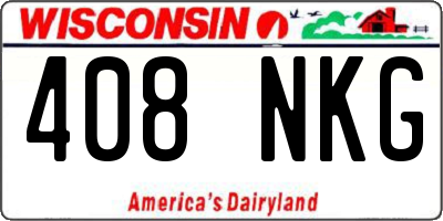WI license plate 408NKG