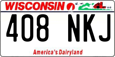 WI license plate 408NKJ