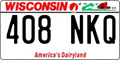WI license plate 408NKQ