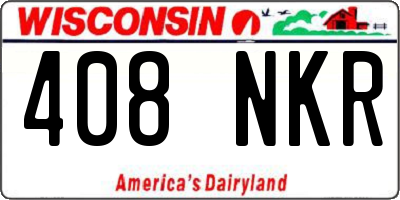WI license plate 408NKR