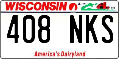 WI license plate 408NKS
