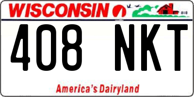 WI license plate 408NKT