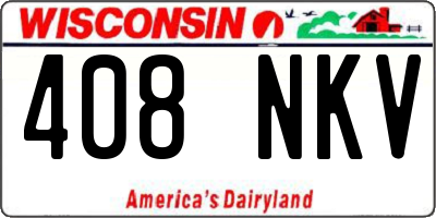 WI license plate 408NKV