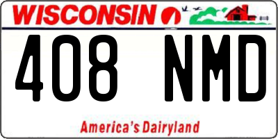 WI license plate 408NMD