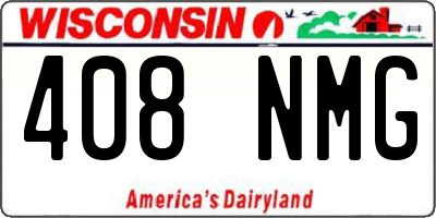 WI license plate 408NMG