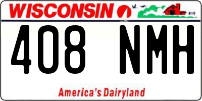 WI license plate 408NMH