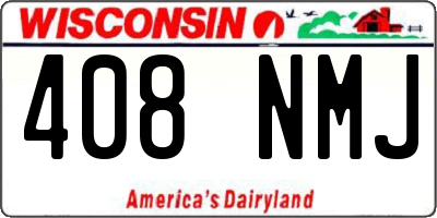 WI license plate 408NMJ