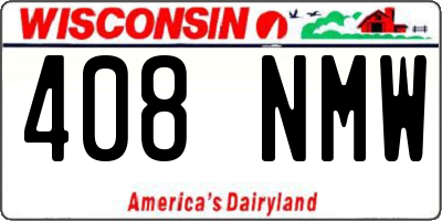 WI license plate 408NMW