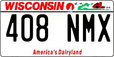 WI license plate 408NMX