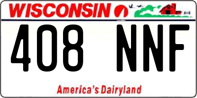 WI license plate 408NNF