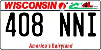 WI license plate 408NNI