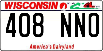 WI license plate 408NNO