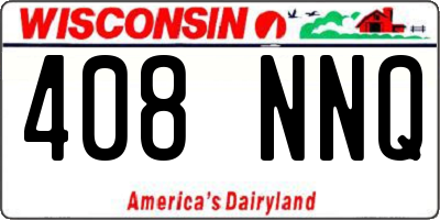 WI license plate 408NNQ