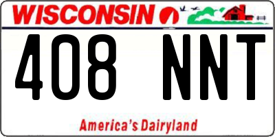 WI license plate 408NNT